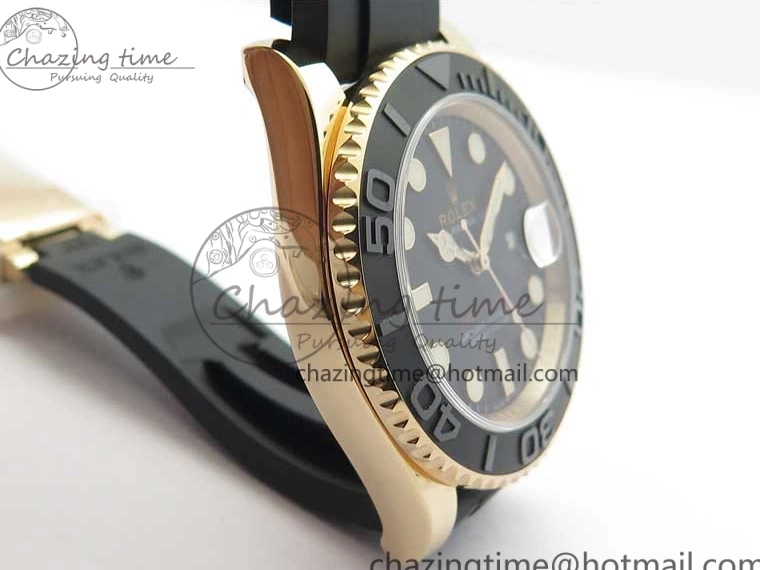 MiroTime 0523 Yacht-Master 116655 UBF 1:1 Best Edition 3D Black Ceramic Bezel on Black Rubber Strap A2836(Free Extra Strap) SunProtective 3061